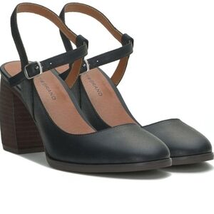 Lucky Brand Xarissa Black Block Heel Pumps
